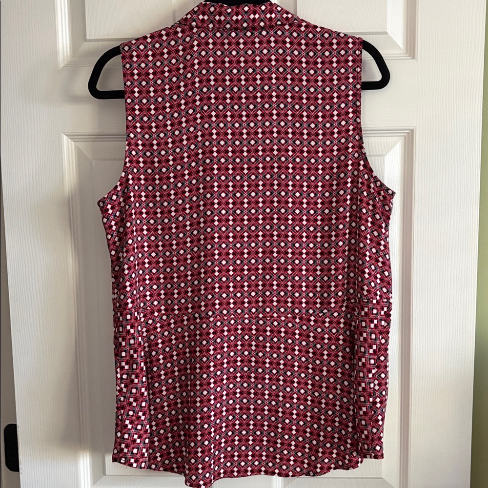 Dana Buchman red top L - Picture 4 of 6